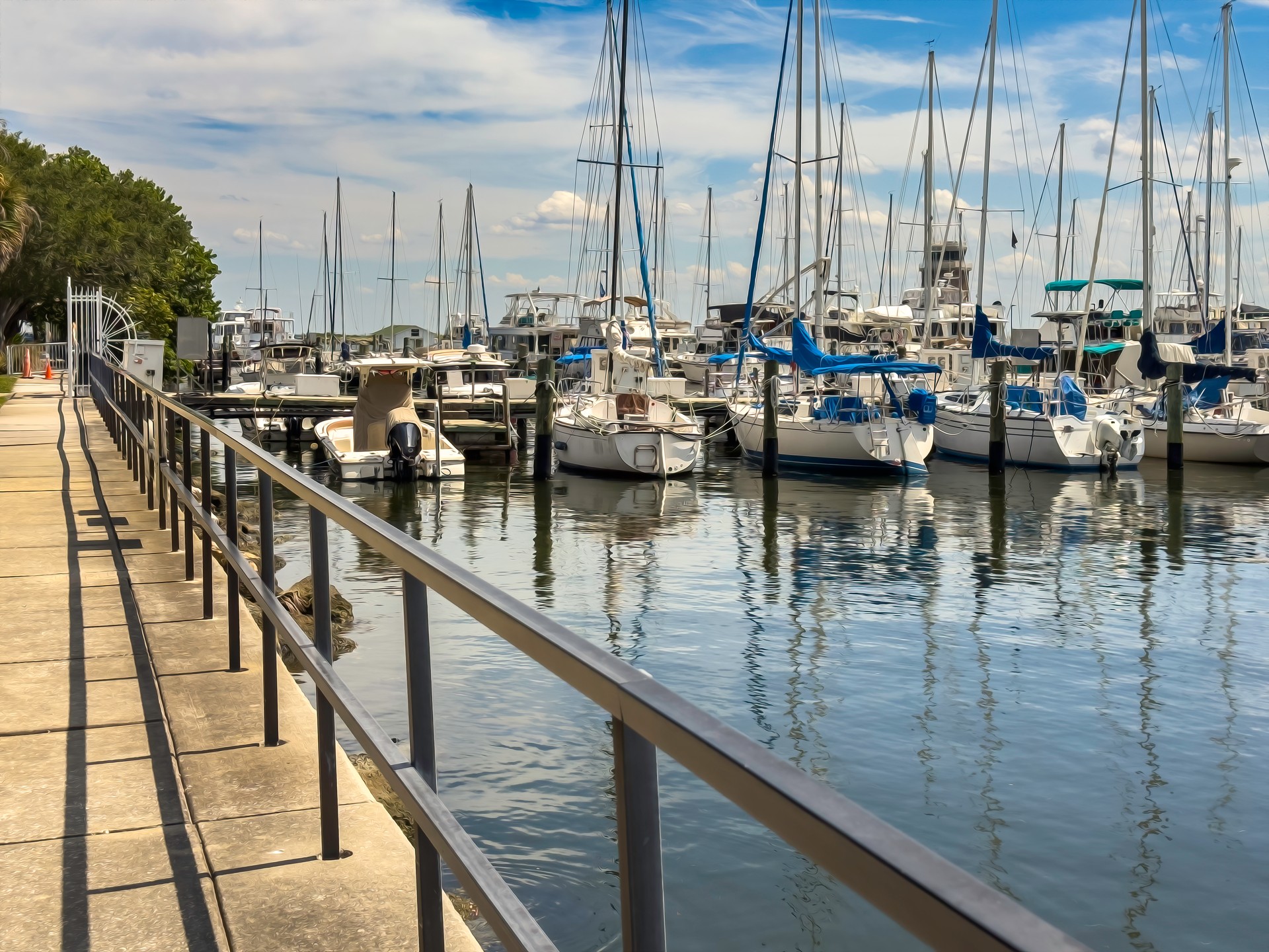 Marina scene in St. Petersburg, Florida